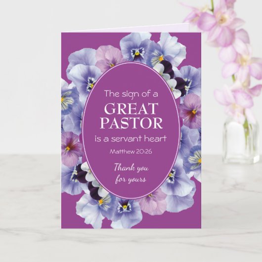 PASTOR APPRECIATION Servant Heart | Dank u wel Kaart (Orchidee)