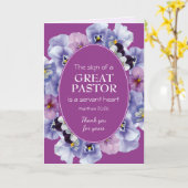 PASTOR APPRECIATION Servant Heart | Dank u wel Kaart (Gele Bloem)