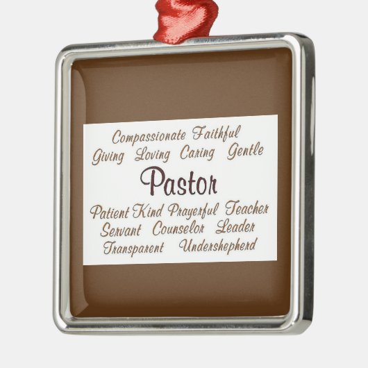 Pastor Attributen Metalen Ornament (Links)