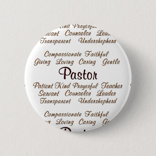Pastor Attributen Ronde Button 5,7 Cm (Voorkant)