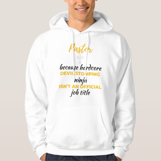 Pastor Because Hardcore Devil Stomping Ninja bl Hoodie (Voorkant)