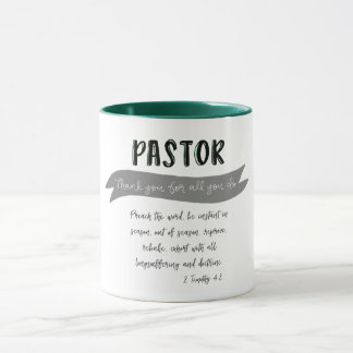 Pastor bedankt met Bijbelvers Mok