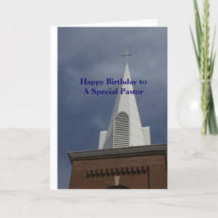 PASTOR Birthday Card - Steeple Kaart