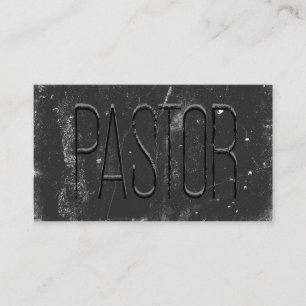 Pastor Black Grunge Schoolbord Kerk Visitekaartje