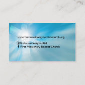 Pastor Blue Visitekaartje (Achterkant)