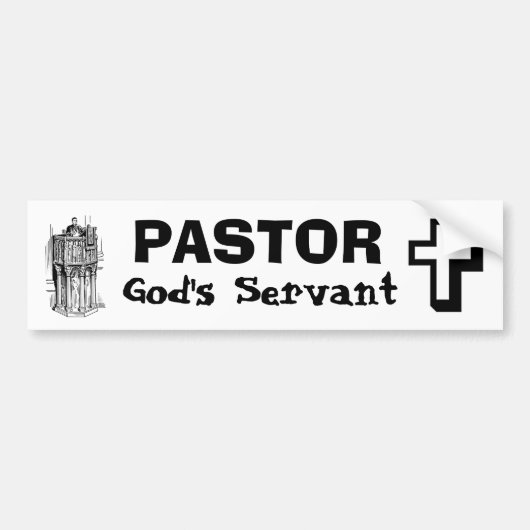 pastor bumpersticker (Voorkant)