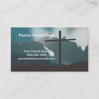 Pastor Church met kruis Visitekaartje