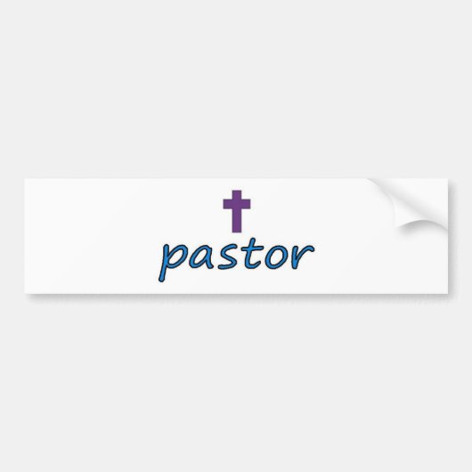 pastor Cross2 Bumpersticker (Voorkant)