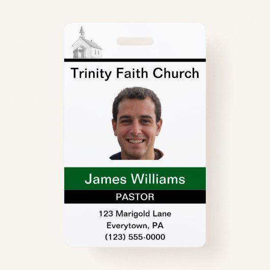 Pastor Custom Badge (Voorkant)