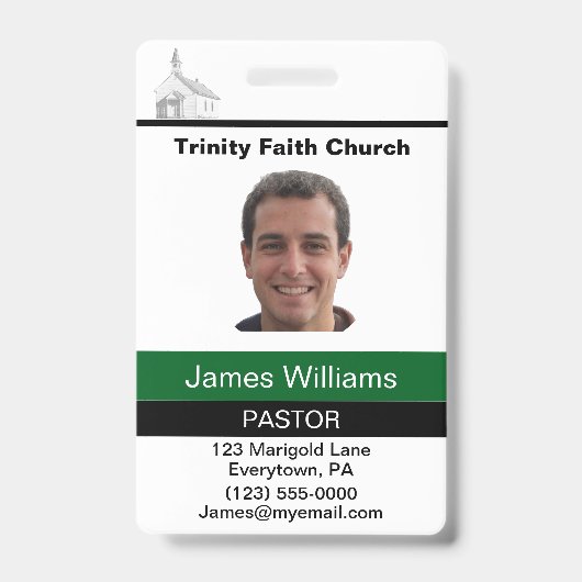 Pastor Custom ID Badge (Avant)