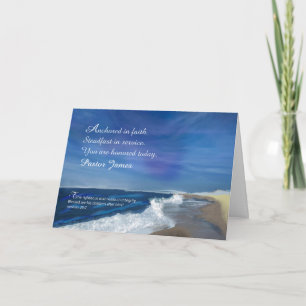 Pastor Custom Name Religious Vaderdag Ocean Kaart