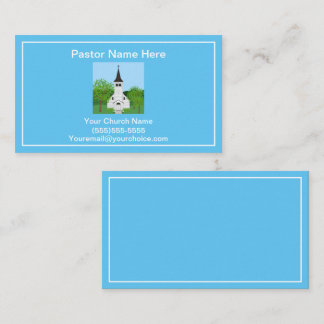 Pastor en kerk visitekaartje