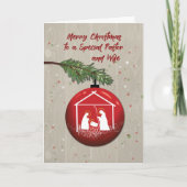pastor en vrouw kerstversiering met woede kaart (Voorkant)