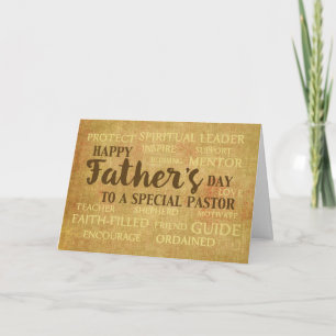 Pastor Fathers Day Qualities Kaart
