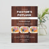 Pastor Fire & Fellowship Potluck Invitation Kaart (Staand voorkant)