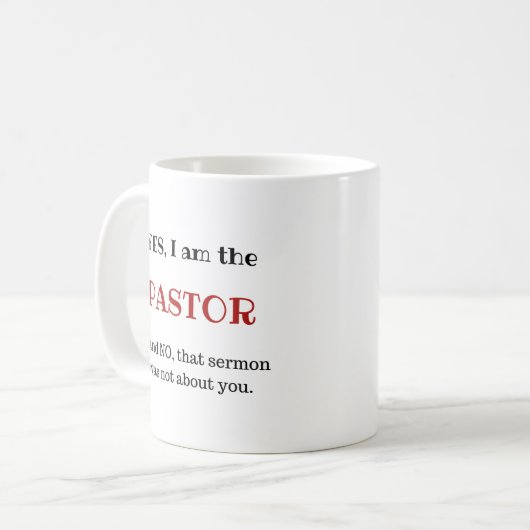 Pastor Funny Gift Mug Jeunes Pasteur Appréciation (Devant gauche)
