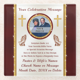 Pastor Gifts Personalized, Christelijke Onderzette Glazen Onderzetter