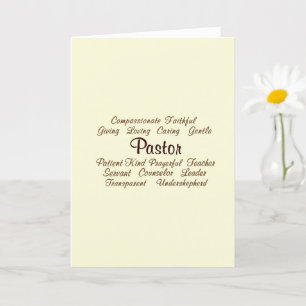 PASTOR Hartelijk dank Kaart