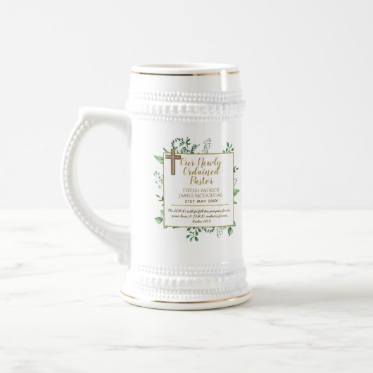 Pastor Installatie Nieuw Gewijd Geschenk Persoonli Bierpul (Links)