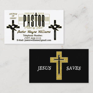Pastor/kerk gepersonaliseerd visitekaartje