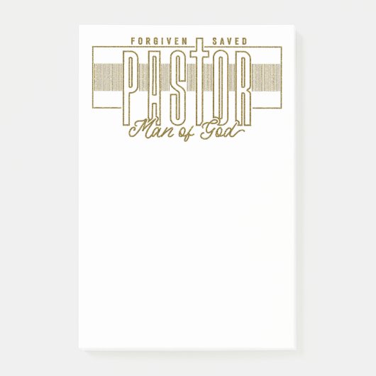 Pastor Man Of God Post-It Notes (Devant)