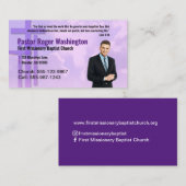 Pastor of Deacon Photo Church Visitekaartje (Voorkant / Achterkant)