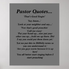 Pastor-offertes Poster