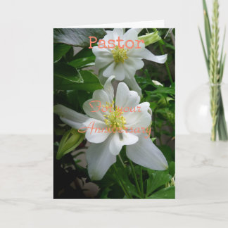 Pastor voor uw jubileum gevouwen wenskaart kaart