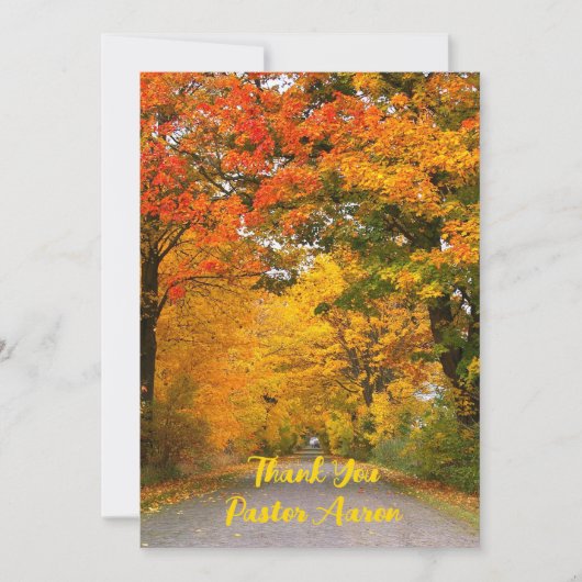 Pastor Waardering Herfst Scène Platte Kaart (Voorkant)