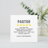 Pastor-waardering Kaart (Staand voorkant)