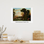 Pastoraal landschap. Door Claude Lorrain Poster (Keuken)