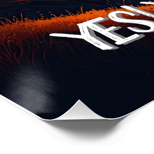 Pastoraal Sunset Mountain-landschap Perfect Poster (Hoek)