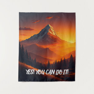 Pastoraal Sunset Mountain-landschap Wandkleed