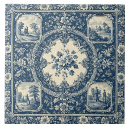 Pastoral Country Rural Folks French Toile Heritage Tegeltje