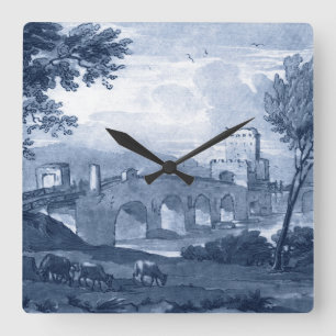 Pastoral Toile - Bridge Vierkante Klok