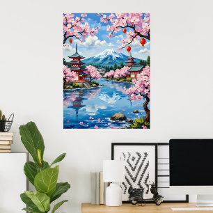 Pastorale pagode scene poster