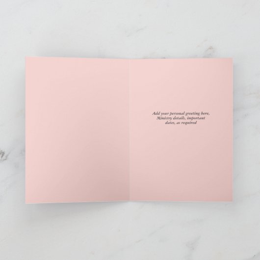 ✝️ Pastor's Wife Appreciation Jubileum Bedankkaart (Binnen)