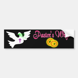 PASTOR'S WIFE BS DK BUMPERSTICKER