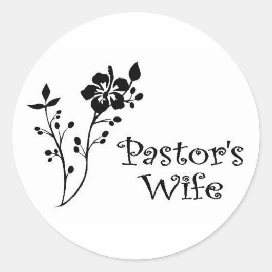 Pastors Wife Elegance Ronde Sticker (Voorkant)