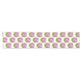 Pastroze hydrangea Floral Print Table Runner Korte Tafelloper (Horizontaal)