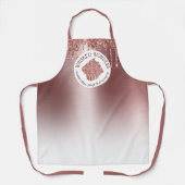 Pastry Cake Bakery Glitter Rose Gold Pink Drips Schort (Voorkant)