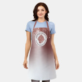 Pastry Cake Bakery Glitter Rose Gold Pink Drips Schort (Gedragen)