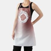 Pastry Cake Bakery Glitter Rose Gold Pink Drips Schort (Insitu)