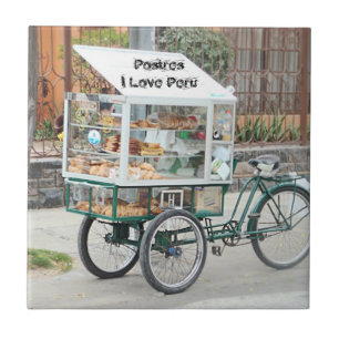 Pastry Cart - Ik hou van Peru Tegeltje