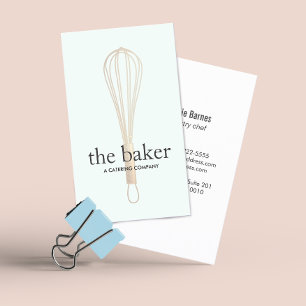 Pastry Chef Baker Whisk Logo Bakery Catering II Visitekaartje