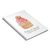 Pastry Chef Bakery Cupcake Notitieboek (Rechterzijde)