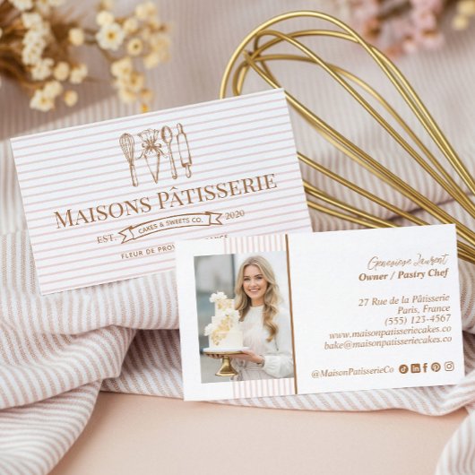 Pastry Chef Baking & Cooking Utensils Bakery Baker Visitekaartje