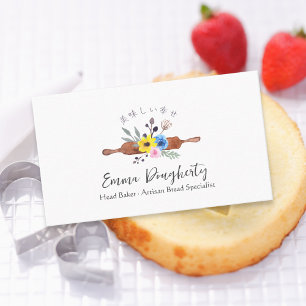 Pastry Chef Baking Utensil Rolling Pin Schattigee  Visitekaartje