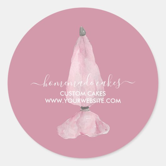 Pastry Chef Branding Bakery Ronde Sticker (Voorkant)