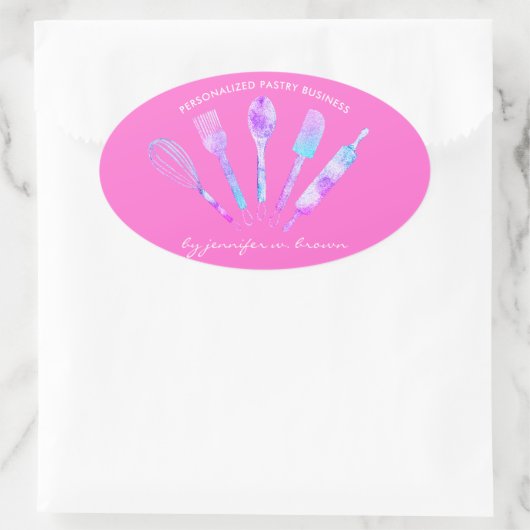 Pastry Chef Ovale Sticker (Tas)